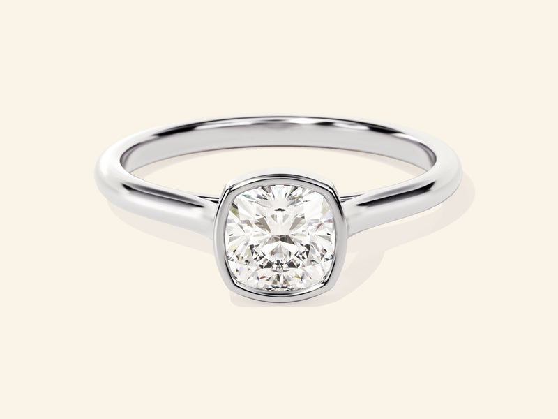 Bezel Cushion Engagement Ring
