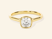 Bezel Cushion Engagement Ring