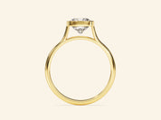 Bezel Cushion Engagement Ring