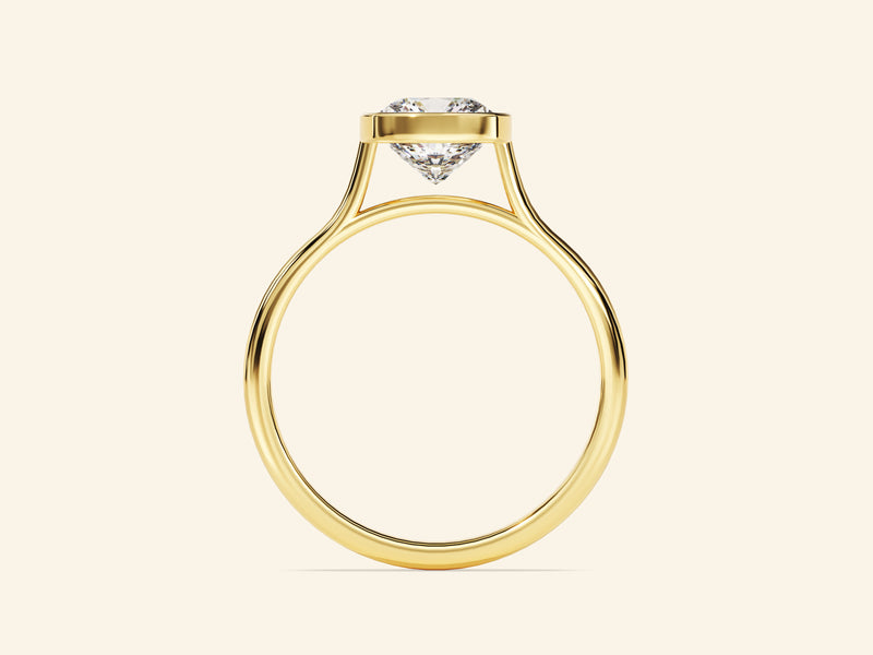 Bezel Cushion Engagement Ring