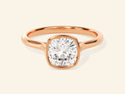 Bezel Cushion Engagement Ring