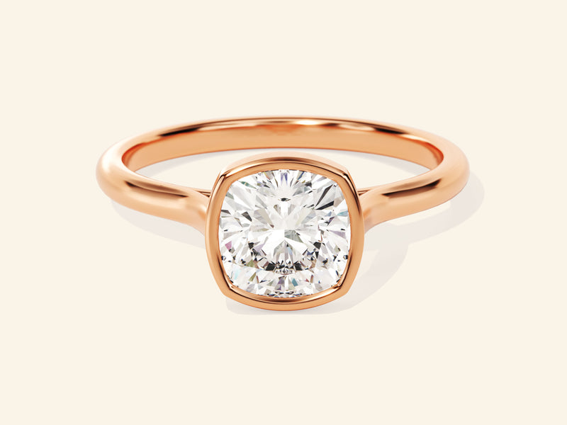 Bezel Cushion Engagement Ring