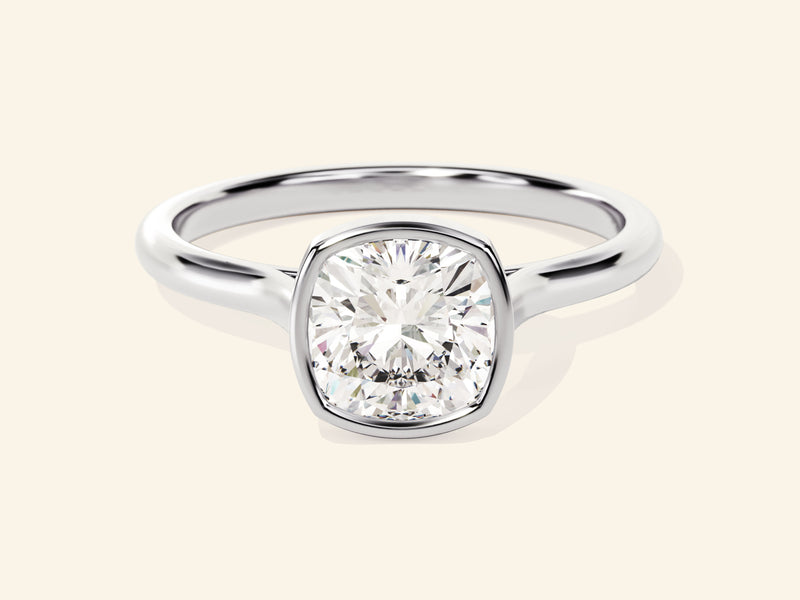 Bezel Cushion Engagement Ring