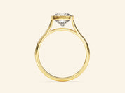 Bezel Cushion Engagement Ring