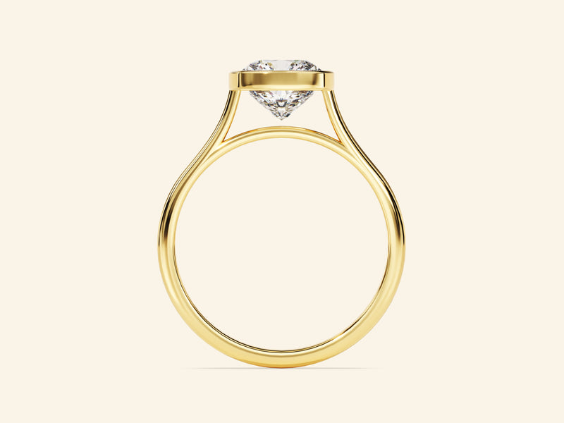 Bezel Cushion Engagement Ring