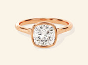 Bezel Cushion Engagement Ring