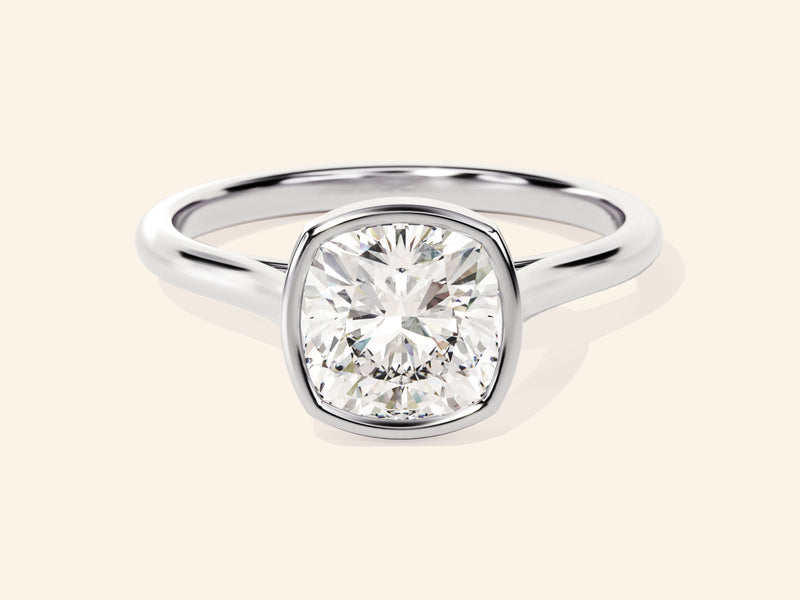 Bezel Cushion Engagement Ring