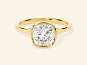Bezel Cushion Engagement Ring