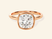 Bezel Cushion Engagement Ring