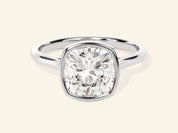 Bezel Cushion Engagement Ring