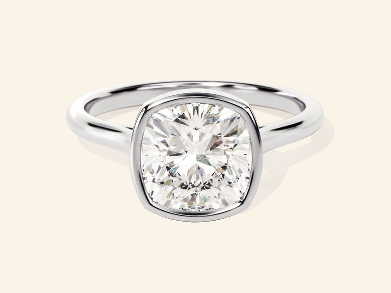 Bezel Cushion Engagement Ring