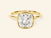 Bezel Cushion Engagement Ring