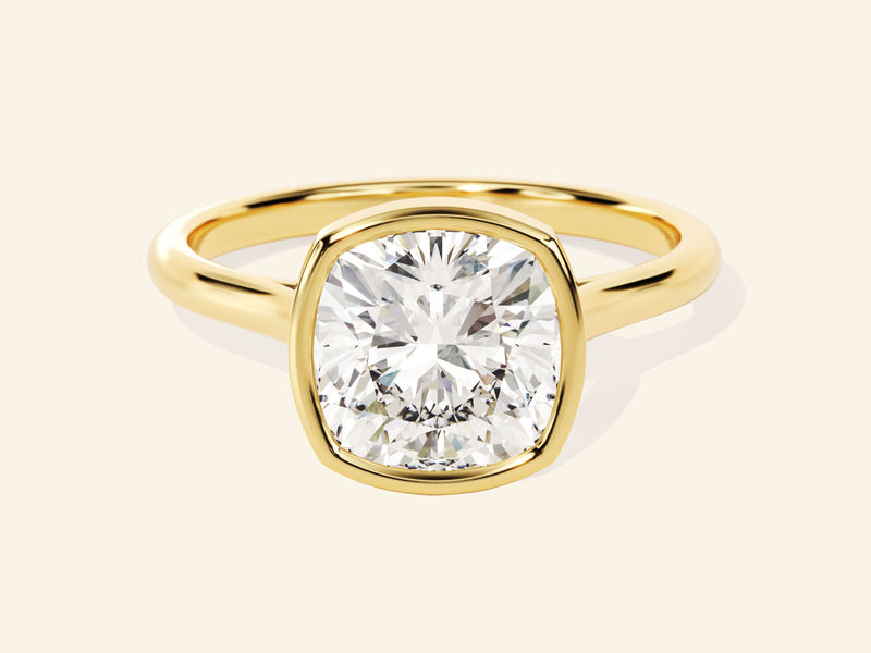 Bezel Cushion Engagement Ring