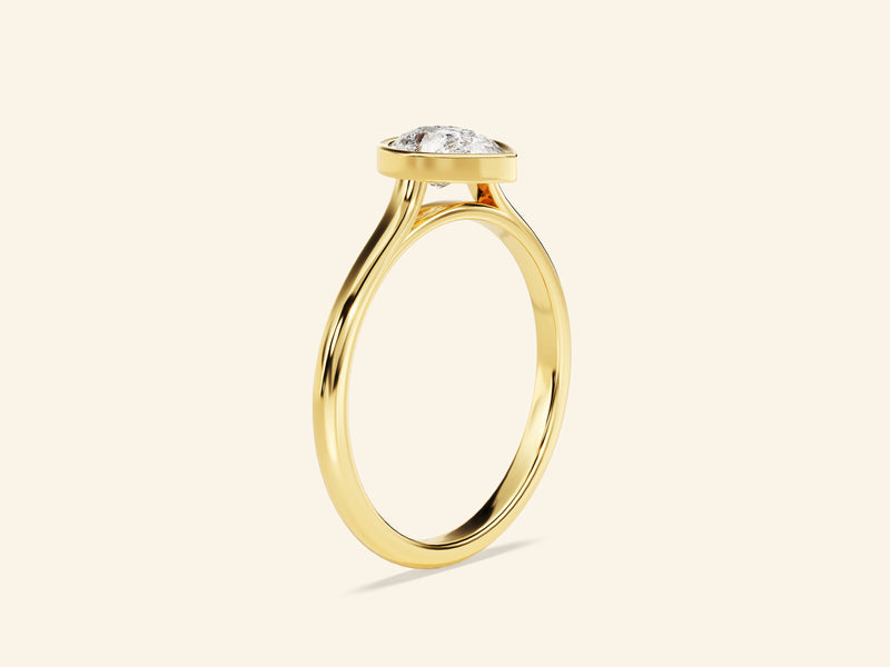 Bezel Pear Engagement Ring