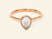 Bezel Pear Engagement Ring
