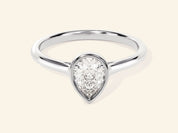 Bezel Pear Engagement Ring