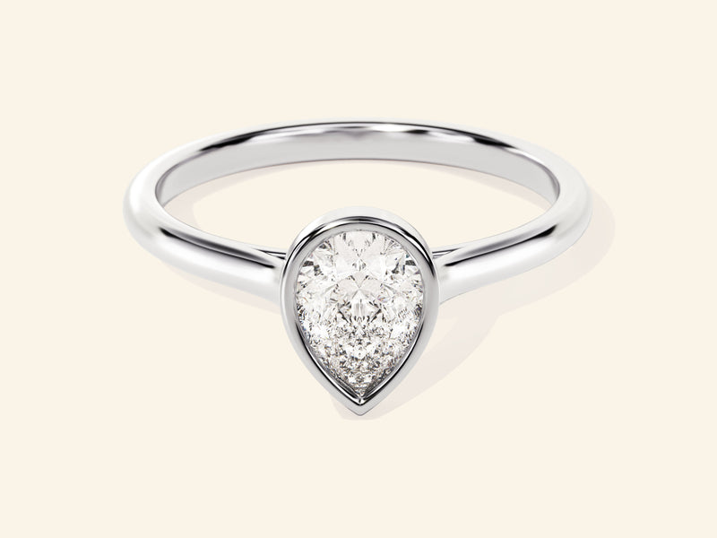 Bezel Pear Engagement Ring