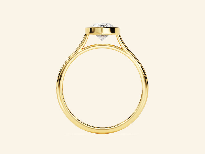 Bezel Pear Engagement Ring