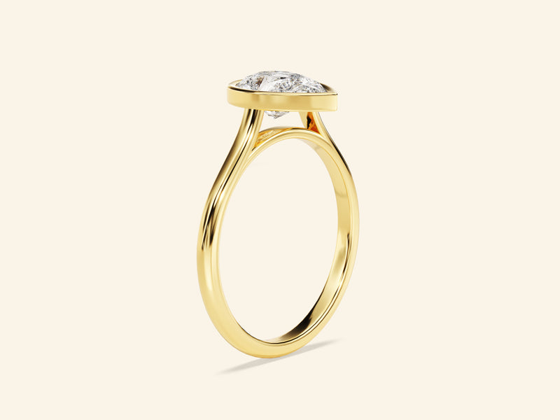 Bezel Pear Engagement Ring