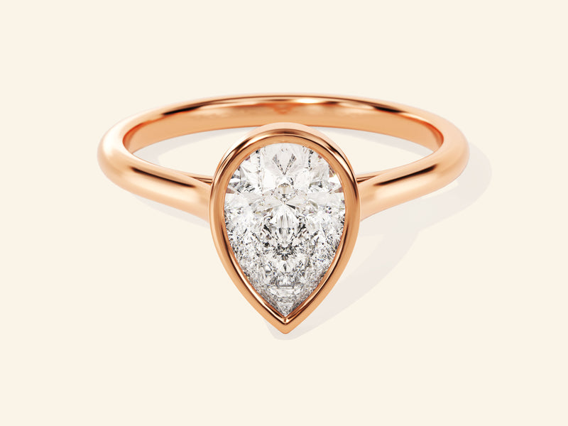 Bezel Pear Engagement Ring