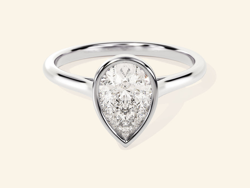 Bezel Pear Engagement Ring