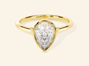 Bezel Pear Engagement Ring
