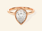 Bezel Pear Engagement Ring