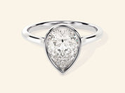 Bezel Pear Engagement Ring