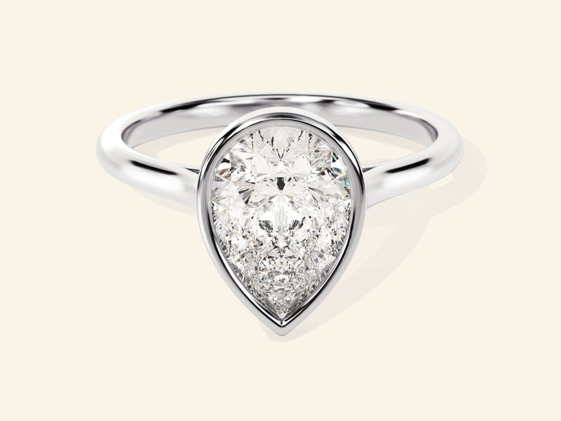 Bezel Pear Engagement Ring