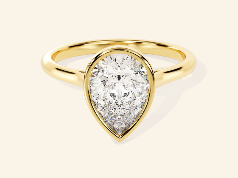 Bezel Pear Engagement Ring