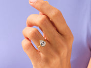 Bezel Pear Engagement Ring