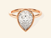 Bezel Pear Engagement Ring