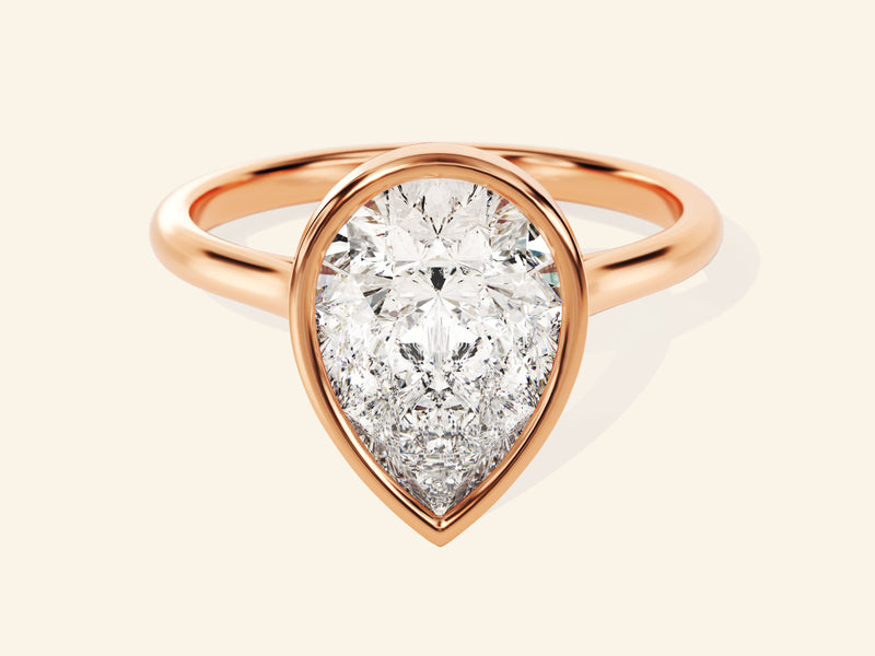 Bezel Pear Engagement Ring