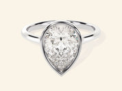 Bezel Pear Engagement Ring