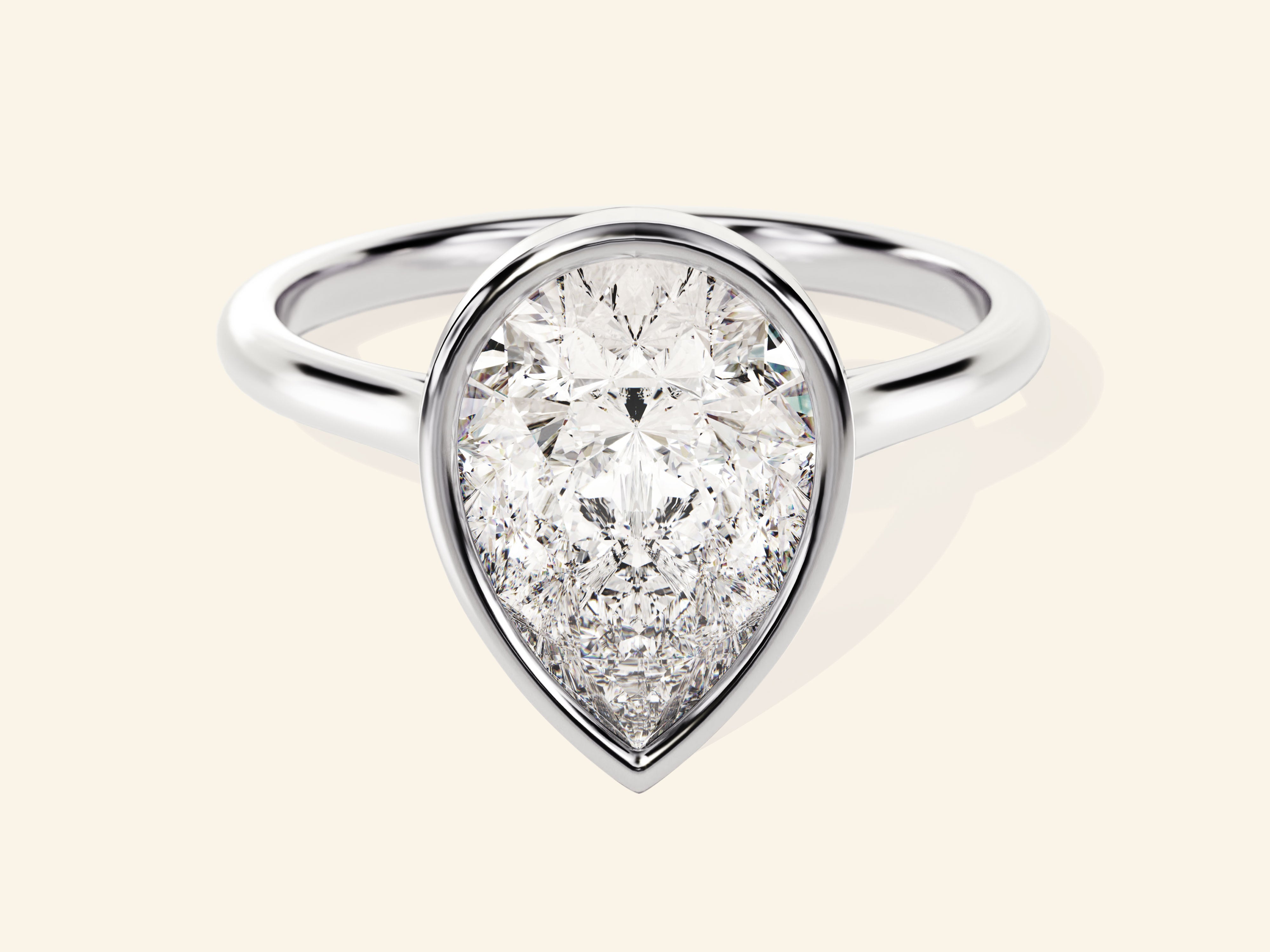 Bezel Pear Engagement Ring
