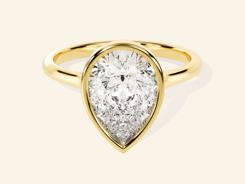 Bezel Pear Engagement Ring