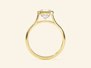 Bezel Asscher Engagement Ring