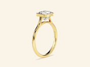 Bezel Asscher Engagement Ring