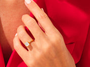 Bezel Asscher Engagement Ring