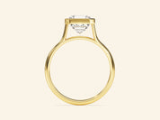 Bezel Asscher Engagement Ring
