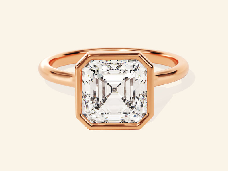 Bezel Asscher Engagement Ring