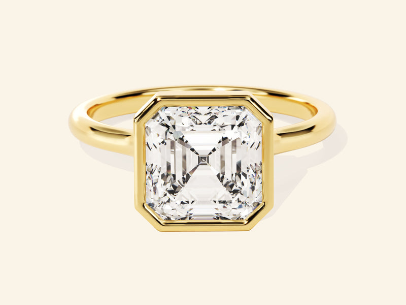 Bezel Asscher Engagement Ring