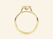 Bezel Heart Engagement Ring