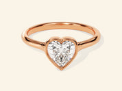 Bezel Heart Engagement Ring