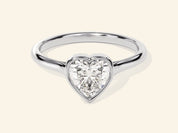 Bezel Heart Engagement Ring