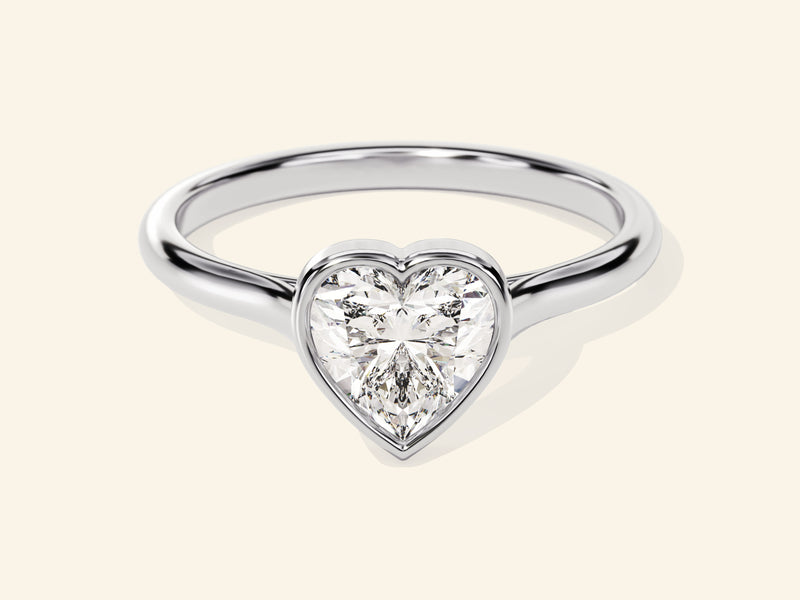 Bezel Heart Engagement Ring