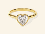 Bezel Heart Engagement Ring