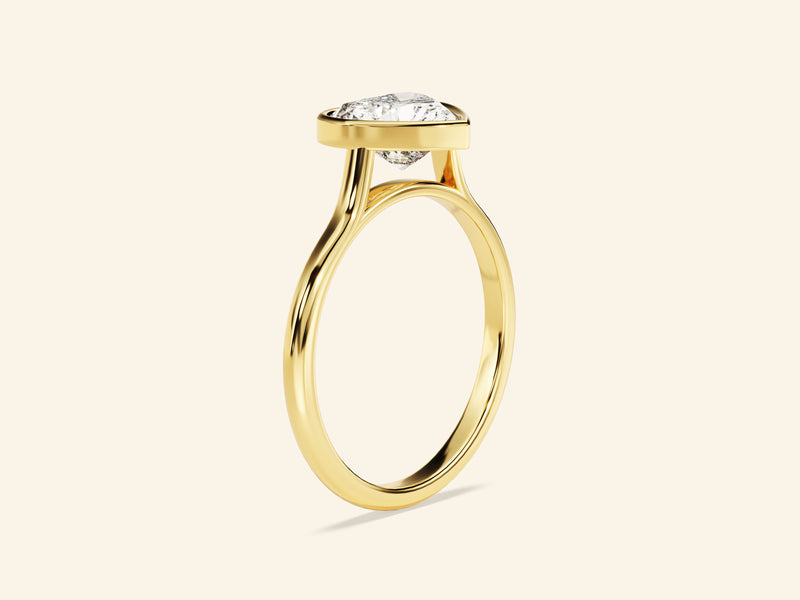 Bezel Heart Engagement Ring