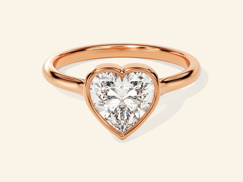 Bezel Heart Engagement Ring