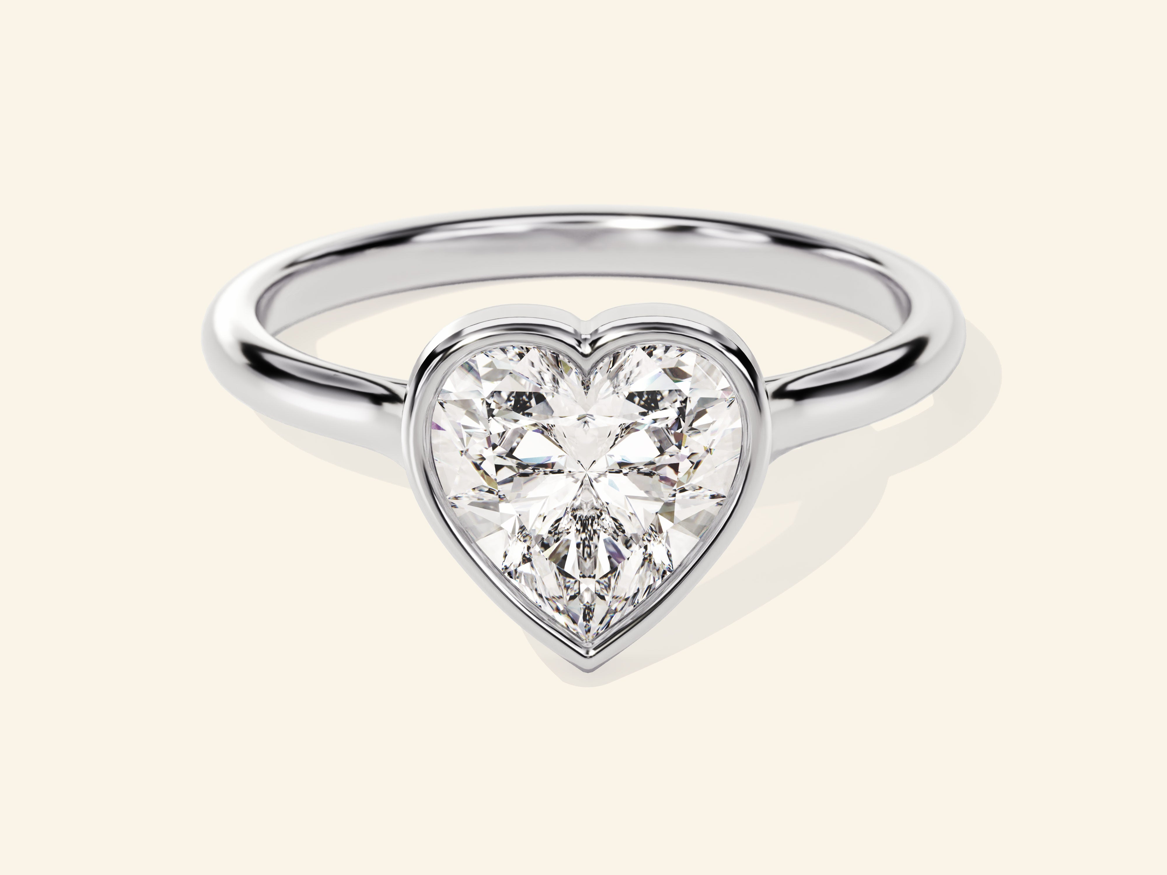 Bezel Heart Engagement Ring